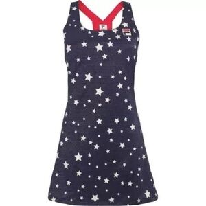 Fila Womens Heritage Star Dress - Navy/Star Print - small